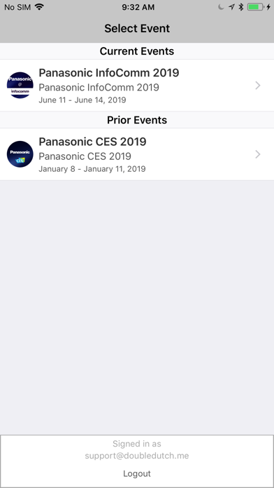 Panasonic North America Events screenshot 2