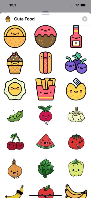 Cute Food Sticker Pack(圖3)-速報App