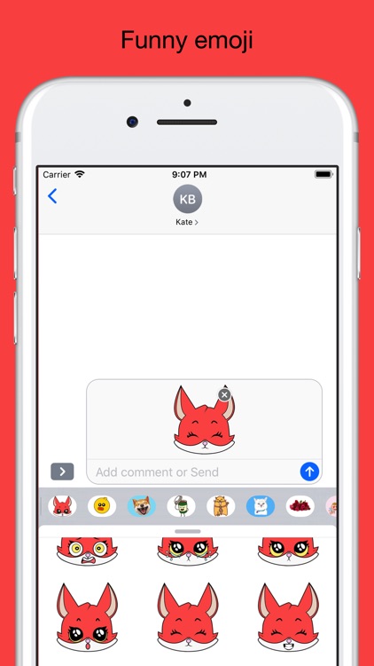 Fox emoji stickers pack