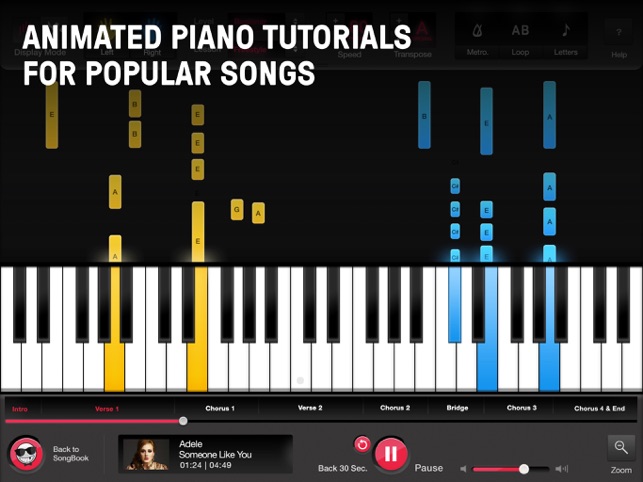 Onlinepianist Piano Tutorial On The App Store - roblox piano sheets easy 7 years