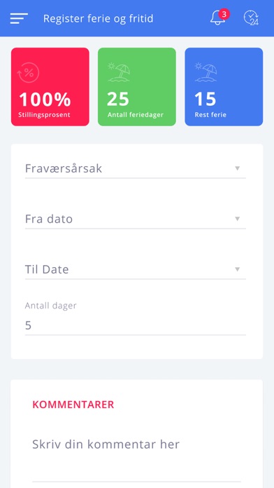 Norsktimeregister screenshot 2