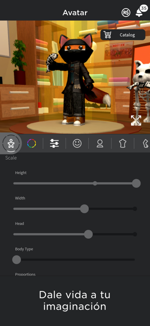 Roblox En App Store - roblox body scale