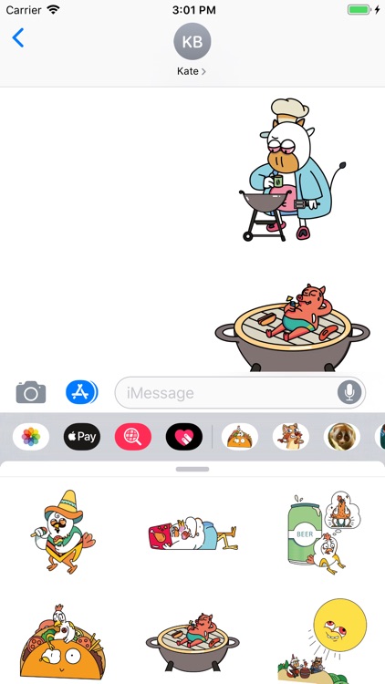 Cute Grill Sticker Pack