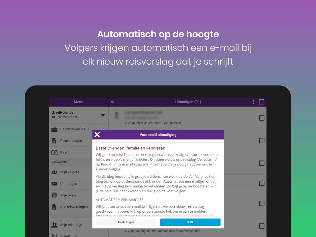 Pindat - Reisblog maken - App voor iPhone, iPad en iPod touch - AppWereld