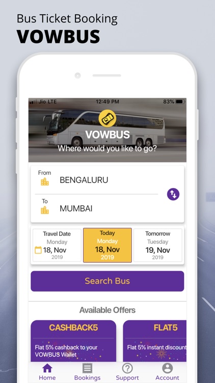 VOWBUS-VRL Travels,SRS Booking