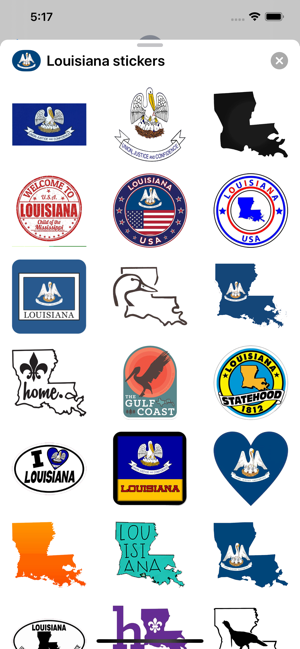 Louisiana emojis - USA sticker