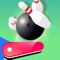 Tap the screen to use the flippers and bounce the bowling ball into the pins