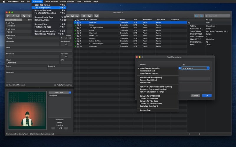 Metadatics 1 4 2 – powerful audio metadata editor software