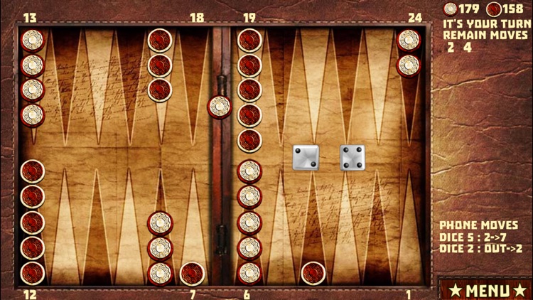 Backgammon with 16 Games