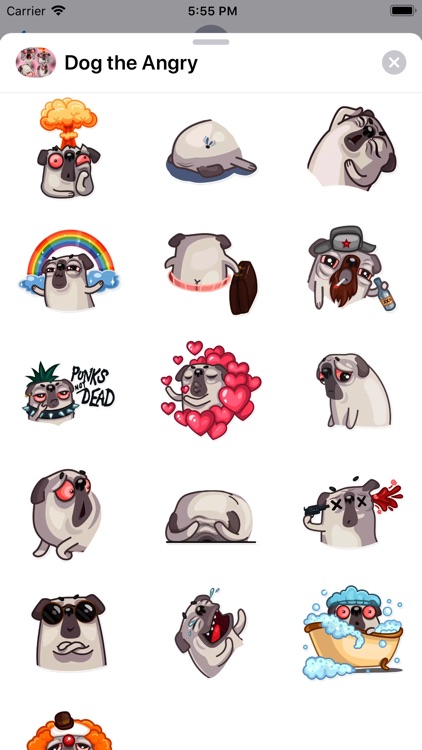 The angry Dog Stickers HD