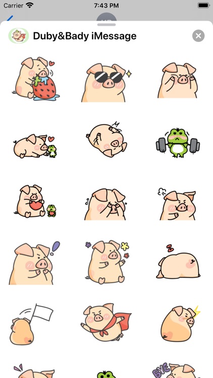 Piggy Duby&Frog Bady -Stickers screenshot-3