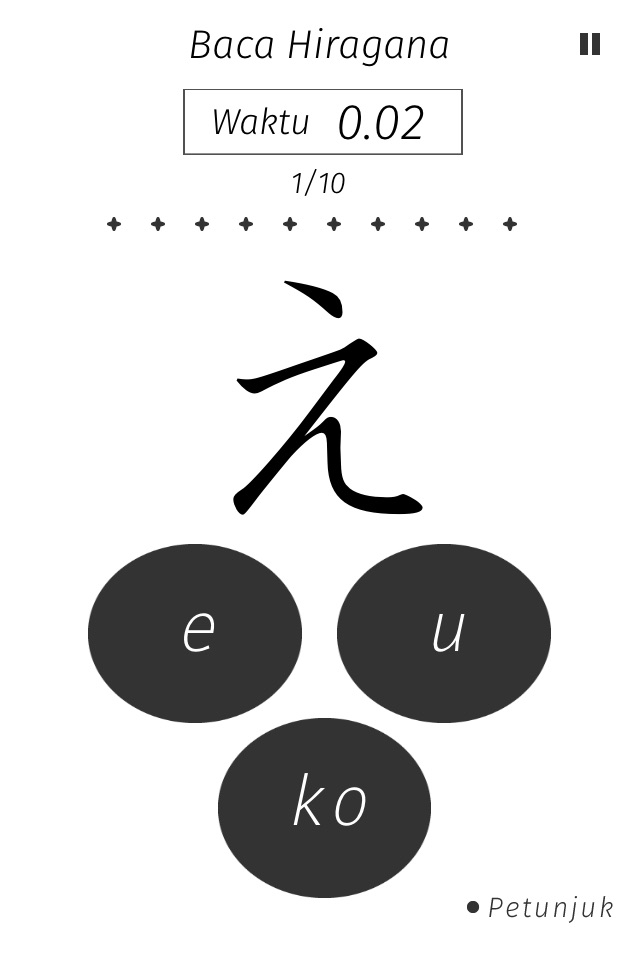 Hiragana Memory Hint [Idn] screenshot 3