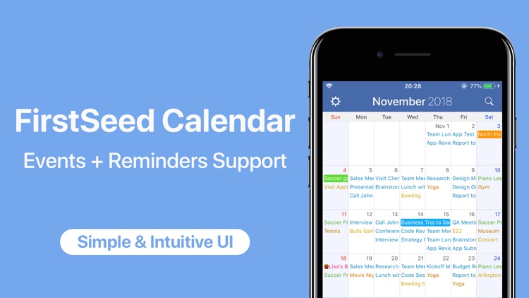 FirstSeed Calendar