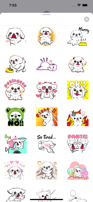 Cute Pekingese Dog Peke Emoji(圖3)-速報App