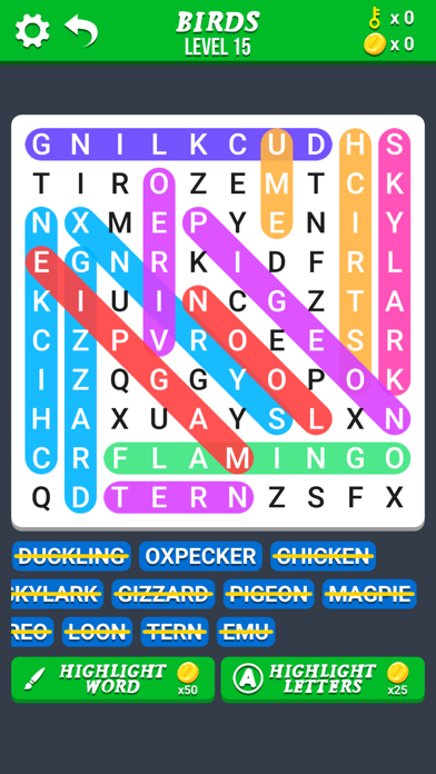 Word Search Games in English screenshot 2