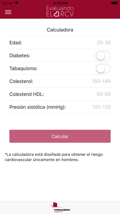 Calculadora Evaluando el RCV