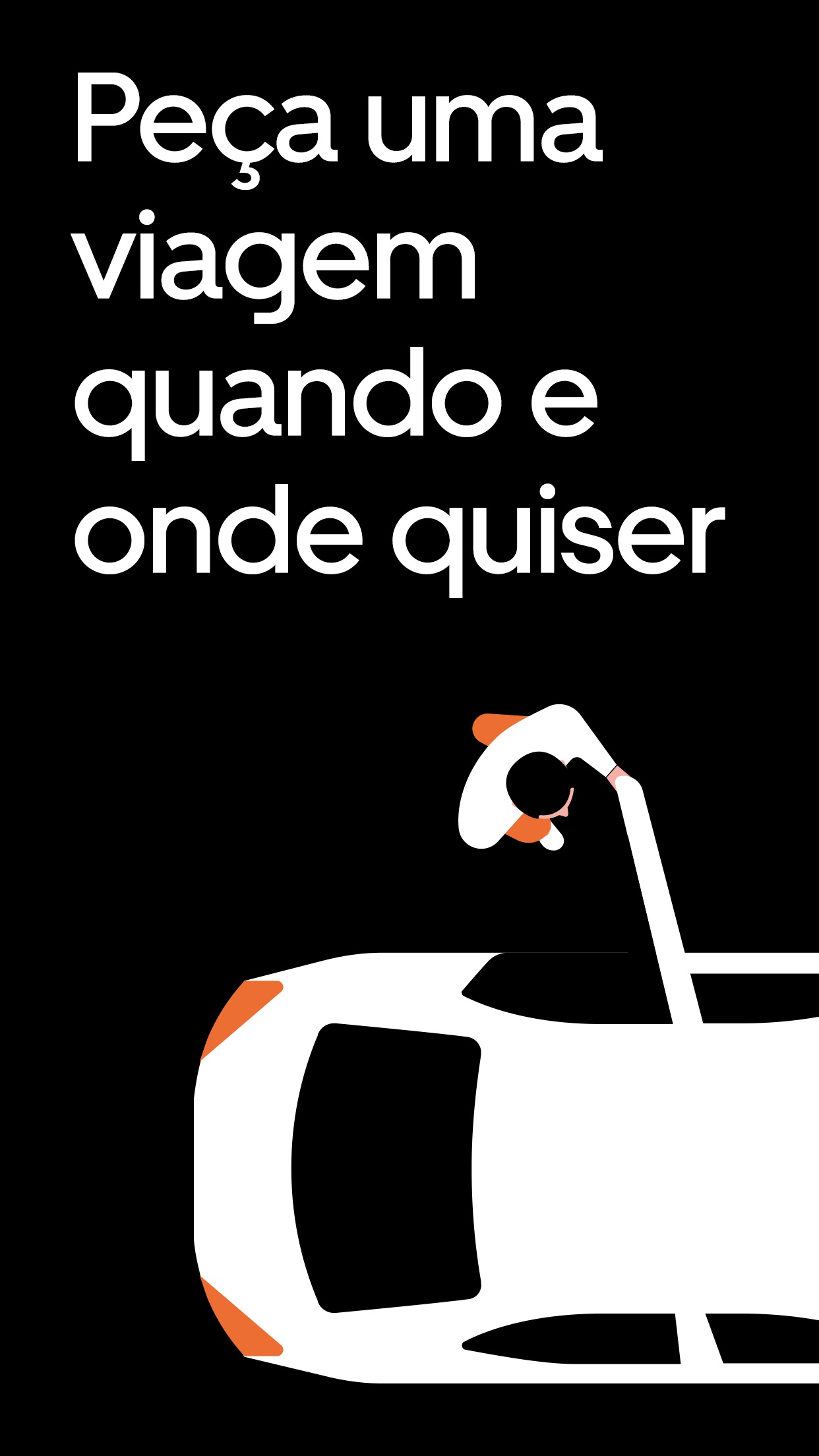 Screenshot do app Uber