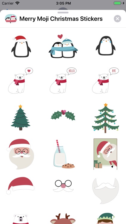 Merry Moji Christmas Stickers