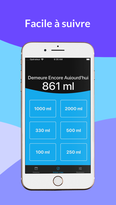 Screenshot #1 pour Drink Tracker eau - Rappel