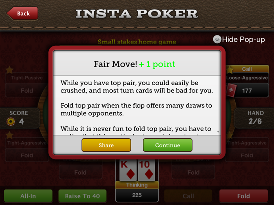 Insta Poker Coach Texas Holdem screenshot