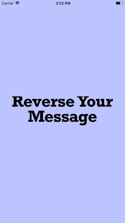 ReverseYourMessage