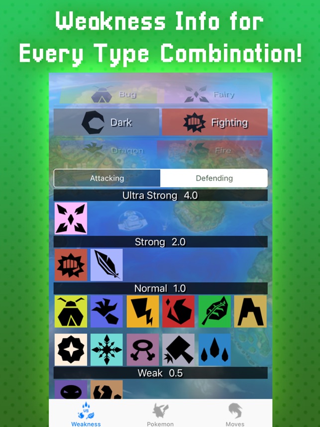 Pokemon Go Type Chart App