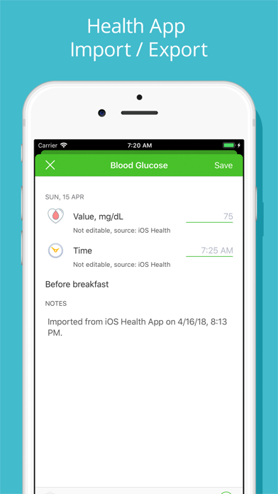 Diabetes Tracker with Blood Glucose/Carb Log by MyNetDiary Screenshot 6