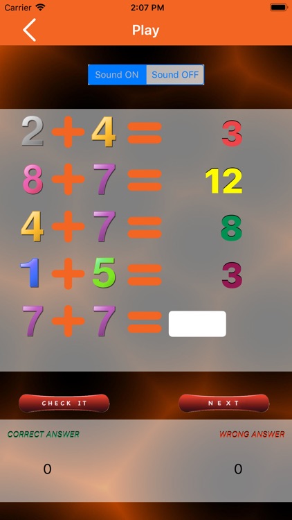 Math Brain Game