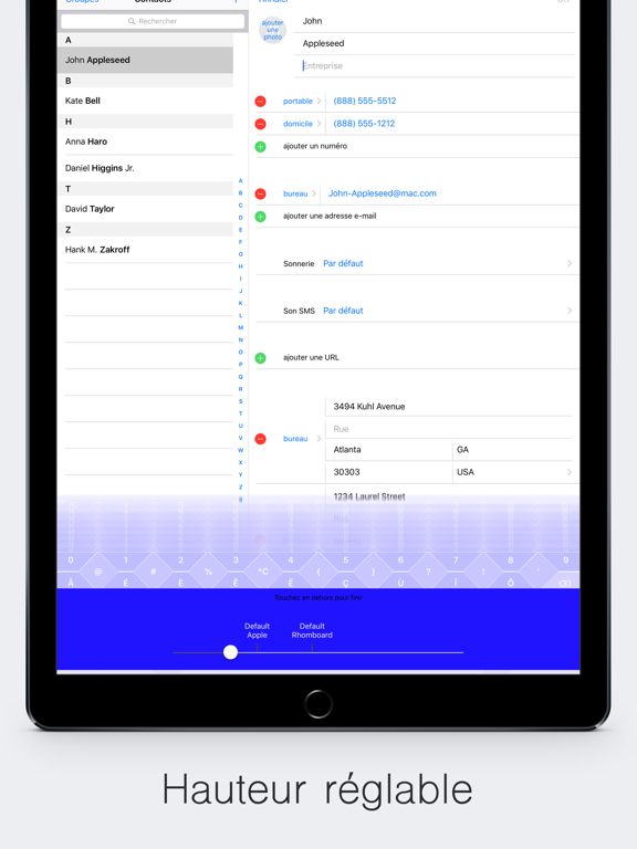 Rhomboard, le clavier Français Rhomboard, le clavier Français