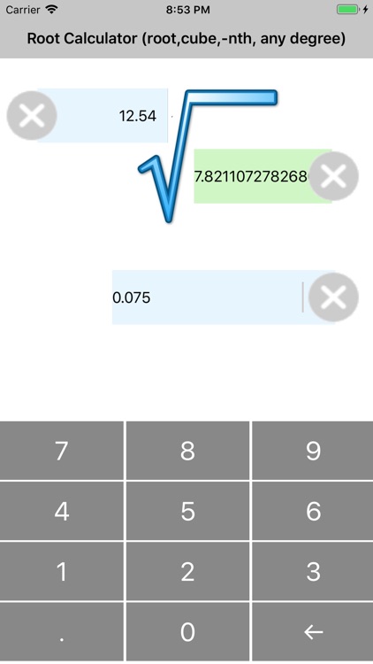 Root of any degree Calculator