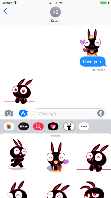 Black Rabbit Stickers screenshot 3