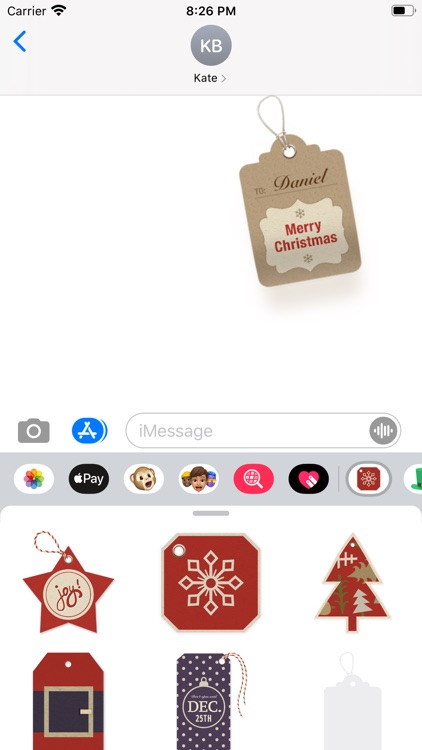 Christmas gift tags stickers