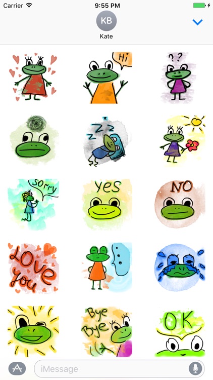 Funny Frogs Stickers