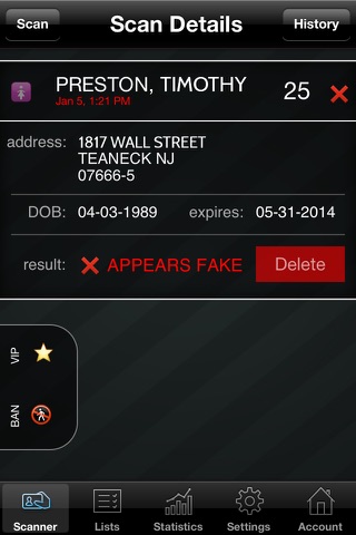 Bar & Club Stats ID Scanner screenshot 2