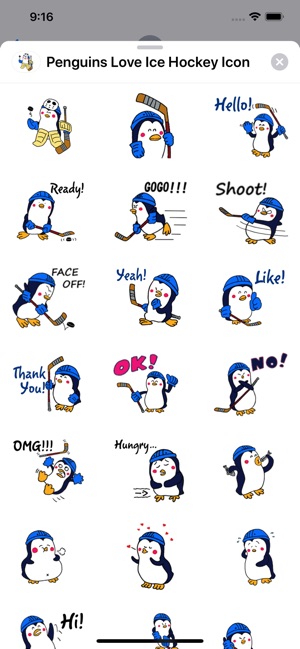 Penguins Love Ice Hockey Icon(圖2)-速報App