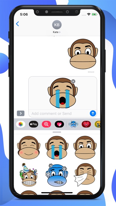 Monkey Cartoon Stickers screenshot 2