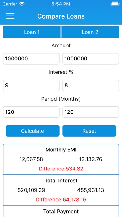 EMI Calculator : Loan Manager