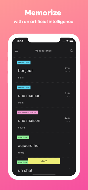 Memorize: Learn French Words(圖1)-速報App