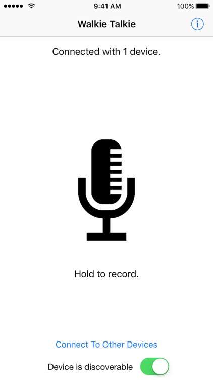 Walkie Talkie (peer-to-peer)