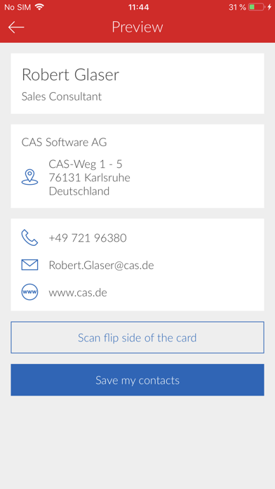 How to cancel & delete CAS CardScanner from iphone & ipad 4