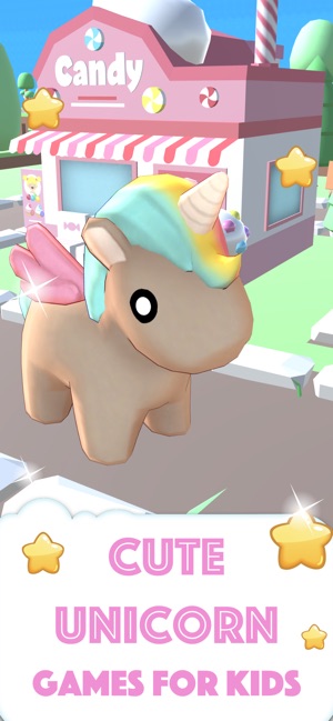 Rainbow unicorn games for kids