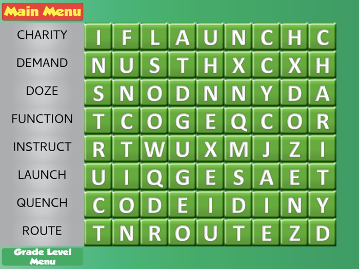 Word Search Grades 1-6 HD