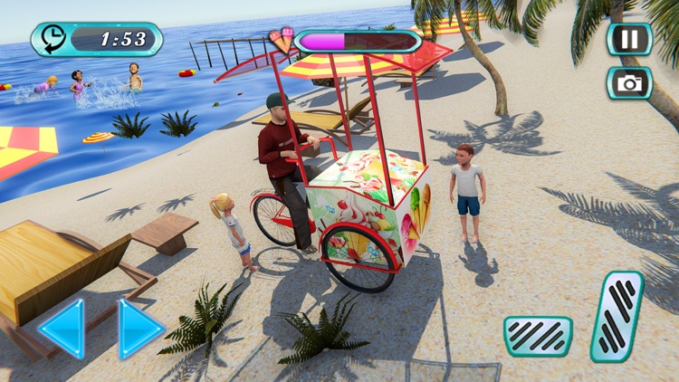 Ice Cream Cart Delivery Boy 3D