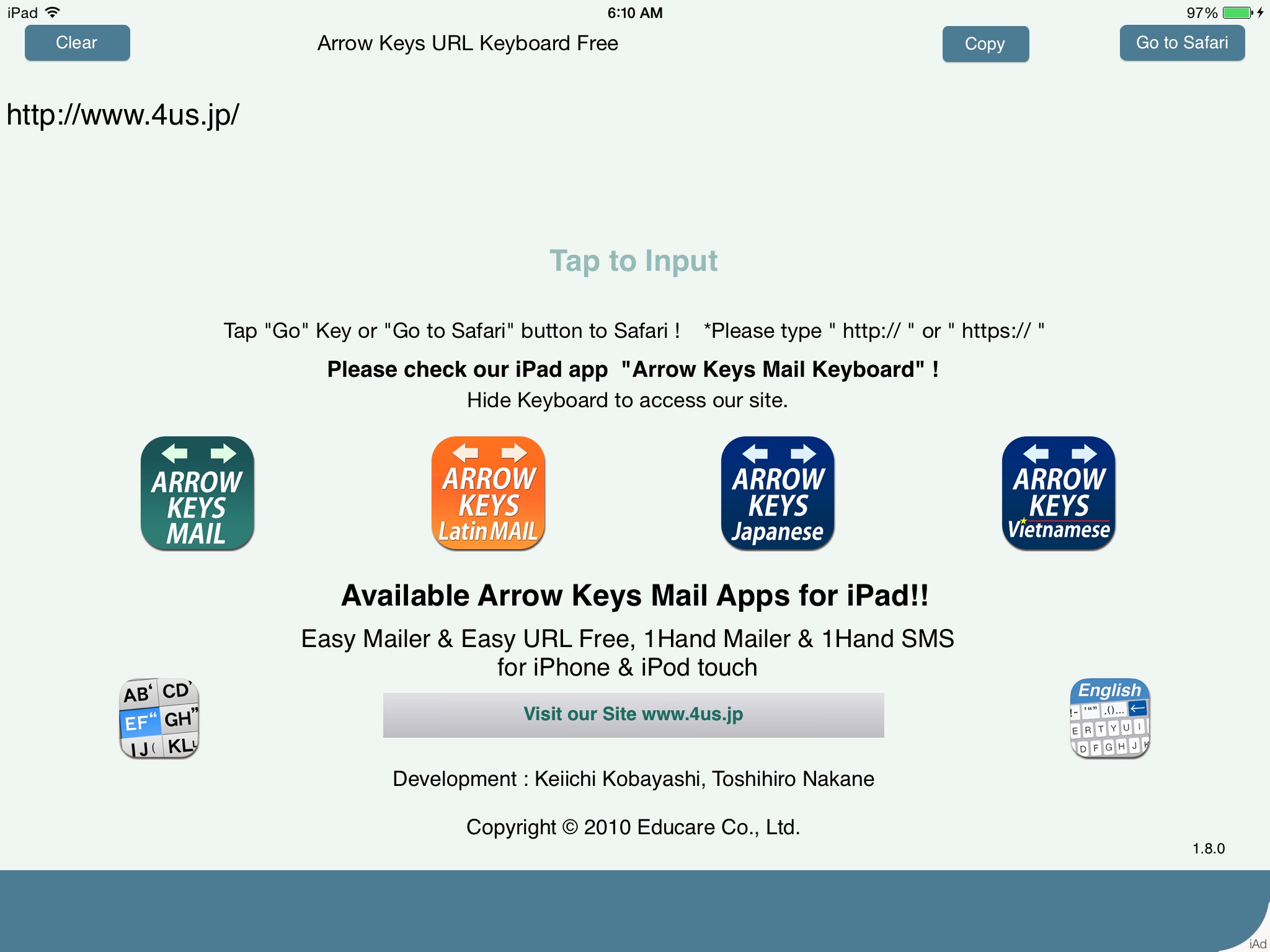 Arrow Keys URL Keyboard screenshot 3