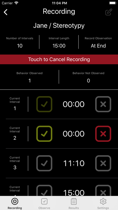 Intervals, An ABA Interval Recording App Screenshot 9