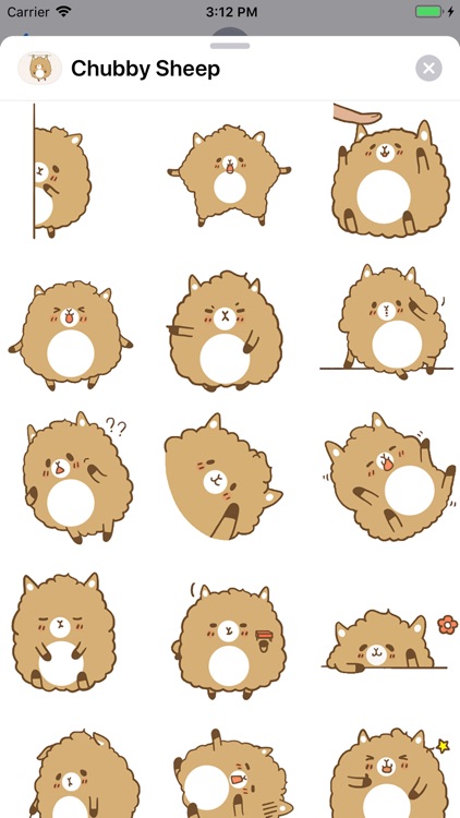 Chubby Sheep Animated Stickers