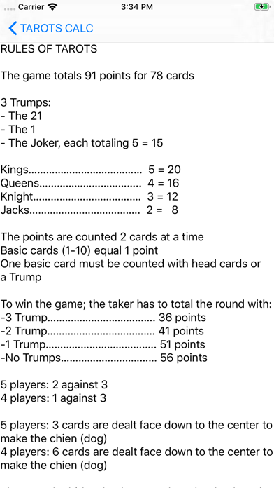 Tarots Calc screenshot 2