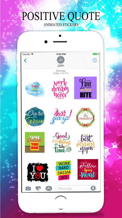 How to cancel & delete Animated POSITIVE & MOTIVATIONAL Quotes Stickers from iphone & ipad 3