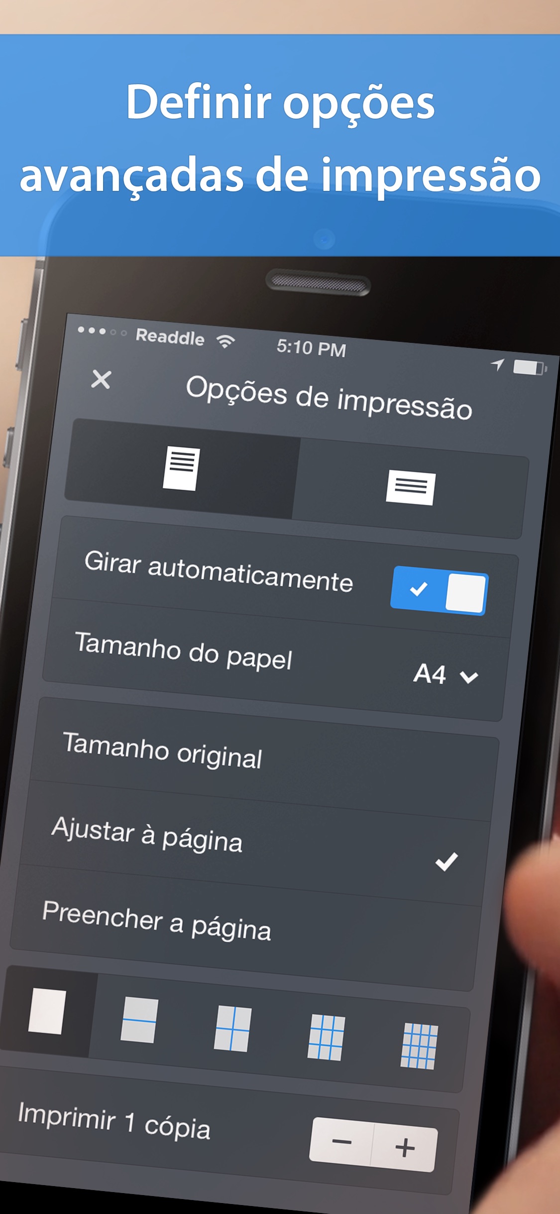 Screenshot do app Printer Pro da Readdle