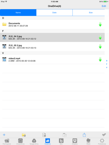 Cloud File Explorer - náhled